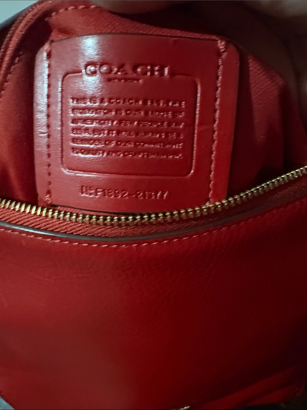 Coach jasper❤️‍🔥Red Pebble Leather Shoulder Bag/ dufflette - Picture 9 of 12